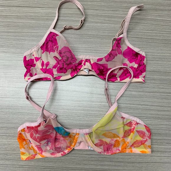 Calvin Klein Other - Calvin Klein Flowers Unlined Bra Bralette 2 Pack